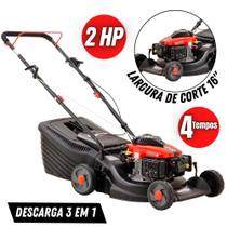 Carrinho Cortador De Grama Kawashima Lr160p 3 Em 1 2hp 4t 99cc À Gasolina Com 5 Alturas de Corte