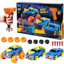 Carrinho Custom Car Montar e Desmontar Infantil 3 em 1 com Parafusadeira 46 pçs Azul Carrinho Custom Car Montar e Desmontar Infantil 3 em 1 com Parafusadeira 46 pçs Azul