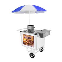 Carrinho de Açaí com Rodas Maciças Guarda Sol Cefaz