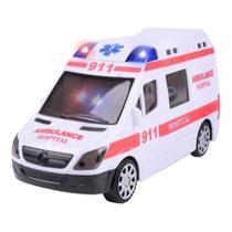 Carrinho De Ambulância Eletrônico Com Som Leds Bate E Volta - toys