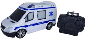 Carrinho de Ambulância Polícia Controle Remoto Total - FUN GAME