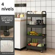 Carrinho De Armazenamento Multi-Camadas Pequeno Para Cozinha E Banheiro Com Rodas, Móvel E De Pé Carrinho De Armazenamento Multi-Camadas Pequeno Para Cozinha E Banheiro Com Rodas, Móvel E De Pé