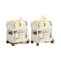 Carrinho de Armazenamento Multicamadas com Rodas - Portátil para Cozinha e Banheiro Carrinho de Armazenamento Multicamadas com Rodas - Portátil para Cozinha e Banheiro