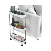 Carrinho De Armazenamento Para Banheiro Com Rodas, Organizador Multiuso De 3/4 Camadas.