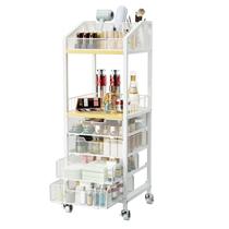 Carrinho de armazenamento para organizador de maquiagem HaPirm com 4 gavetas e rodas