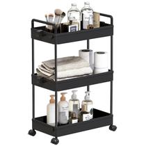 Carrinho de armazenamento rolante SOLEJAZZ 3 Tier Utility Black Carrinho de armazenamento rolante SOLEJAZZ 3 Tier Utility Black