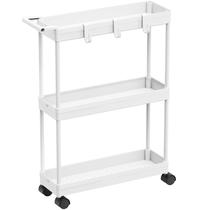 Carrinho de armazenamento SIMPLE HOUSEWARE de 3 camadas, fino e estreito, branco