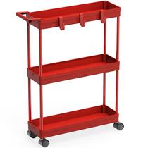 Carrinho de armazenamento SIMPLE HOUSEWARE de 3 camadas, fino e estreito, vermelho