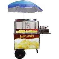 Carrinho de Batata Frita Chips com Aquecedor Profissional