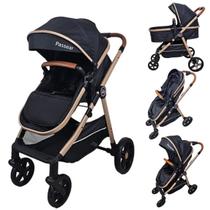 Carrinho de bebe 3 em 1 apolo - qb619 preto