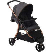 Carrinho de Bebe 3 Rodas Berço Passeio Burigotto CR3 Gray Cobre