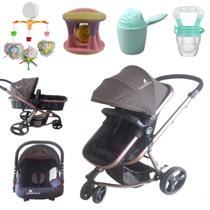 Carrinho de Bebê 3x1 Color Baby + Móbile e Kit Maternidade