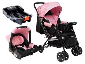 Carrinho de Bebê Alça Reversível com Base e Bebê Conforto Cosco Kids Reverse Trio até 15kg