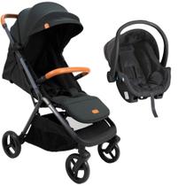 Carrinho de Bebê Alpe + Bebê Conforto Coccon Preto - Galzerano Carrinho de Bebê Alpe + Bebê Conforto Coccon Preto - Galzerano