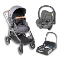 Carrinho de bebe anna 3 sparkling grey + bebe conforto + base - maxi-cosi - MAXI COSI