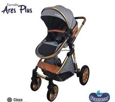 Carrinho de Bebê Ares Plus 3 em 1 Cinza Carrinho de Bebê Ares Plus 3 em 1 Cinza