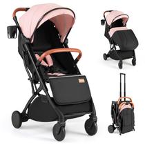 Carrinho de Bebê BABY JOY Leve, Compacto e Dobrável Rosa Carrinho de Bebê BABY JOY Leve, Compacto e Dobrável Rosa