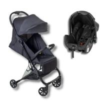 Carrinho de bebe bali preto + bebe conforto grid - galzerano