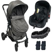 Carrinho de Bebe Bebe Conforto Base Passear Baby Ares Chocolate