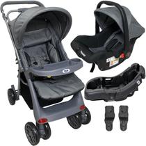 Carrinho de Bebe Bebe Conforto Base Passear Baby Atena Cinza Carrinho de Bebe Bebe Conforto Base Passear Baby Atena Cinza