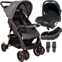 Carrinho de Bebe Bebe Conforto Base Passear Baby Atena Preto