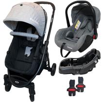 Carrinho de Bebe Bebe Conforto Base Passear Baby Jupiter Cinza Carrinho de Bebe Bebe Conforto Base Passear Baby Jupiter Cinza