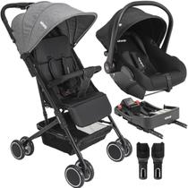 Carrinho de Bebe Bebe Conforto Colinho Base ISOFIX Kiddo Mascote Grafite Carrinho de Bebe Bebe Conforto Colinho Base ISOFIX Kiddo Mascote Grafite