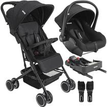 Carrinho de Bebe Bebe Conforto Colinho Base ISOFIX Kiddo Mascote Preto Carrinho de Bebe Bebe Conforto Colinho Base ISOFIX Kiddo Mascote Preto