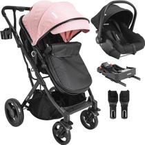 Carrinho de Bebe Bebe Conforto Colinho Base ISOFIX Kiddo Vox II Rosa Carrinho de Bebe Bebe Conforto Colinho Base ISOFIX Kiddo Vox II Rosa
