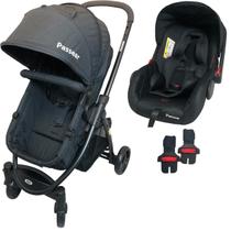 Carrinho de Bebe Bebe Conforto Passear Baby Jupiter 3 em 1 Preto