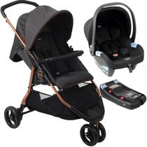 Carrinho de Bebe Bebe Conforto Preto Base Burigotto CR3 22 Gray Cobre Carrinho de Bebe Bebe Conforto Preto Base Burigotto CR3 22 Gray Cobre