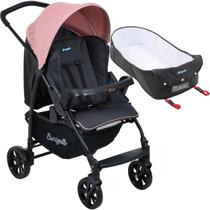 Carrinho de Bebe Berço com Moises Ninho Burigotto Ecco CZ Rosa Carrinho de Bebe Berço com Moises Ninho Burigotto Ecco CZ Rosa