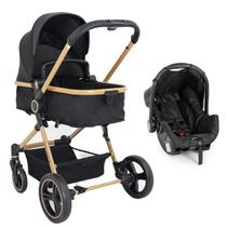 Carrinho de Bebê Berço Moisés e Bebê Conforto Passeio Travel System Ivy Proteção UV50 Galzerano