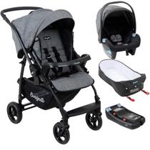 Carrinho de Bebe Burigotto Travel Rio K 22 Ninho Base Mesclado Preto