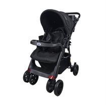 Carrinho de Bebê com Alça Reversível Atena de 0 a 15kg Preto - Passear Carrinho de Bebê com Alça Reversível Atena de 0 a 15kg Preto - Passear