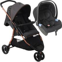 Carrinho de Bebe com Bebe Conforto Burigotto CR3 Gray Cobre Carrinho de Bebe com Bebe Conforto Burigotto CR3 Gray Cobre