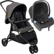 Carrinho de Bebe com Bebe Conforto Burigotto CR3 Gray Neon Carrinho de Bebe com Bebe Conforto Burigotto CR3 Gray Neon