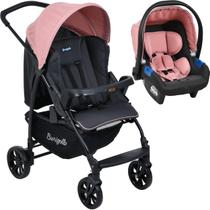 Carrinho de Bebe com Bebe Conforto Burigotto Ecco CZ Rosa Carrinho de Bebe com Bebe Conforto Burigotto Ecco CZ Rosa