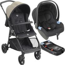 Carrinho de Bebe com Bebe Conforto e Base Burigotto Lui 22 Sand Carrinho de Bebe com Bebe Conforto e Base Burigotto Lui 22 Sand