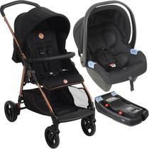 Carrinho de Bebe com Bebe Conforto e Base Burigotto Lui Cobre