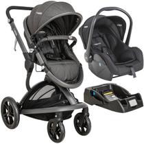 Carrinho de Bebe com Bebe Conforto e Base Kiddo Quantum Preto