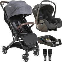 Carrinho de Bebe com Bebe Conforto e Base Kiddo Sprint Grafite Carrinho de Bebe com Bebe Conforto e Base Kiddo Sprint Grafite