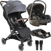 Carrinho de Bebe com Bebe Conforto e Base Kiddo Sprint Grafite