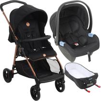 Carrinho de Bebe com Bebe Conforto e Moises Burigotto Lui Cobre Carrinho de Bebe com Bebe Conforto e Moises Burigotto Lui Cobre