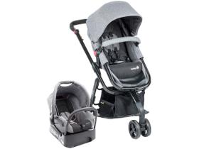 Carrinho de Bebê com Bebê Conforto e Moisés Safety - 1st Travel System Mobi Grey Denim Black 3 Rodas