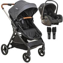 Carrinho de Bebe com Bebe Conforto Kiddo Speedy Melange Grafite Carrinho de Bebe com Bebe Conforto Kiddo Speedy Melange Grafite