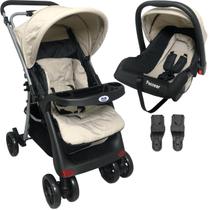 Carrinho de Bebe com Bebe Conforto Passear Baby Atena Cappuccino Carrinho de Bebe com Bebe Conforto Passear Baby Atena Cappuccino