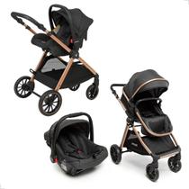 Carrinho de Bebê Com Moises Romanzo TS Duo Preto/Bronze Carrinho de Bebê Com Moises Romanzo TS Duo Preto/Bronze