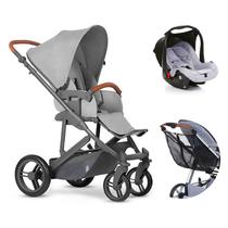 Carrinho de Bebê Completo Travel System Merano 4 Woven Grey ABC Design