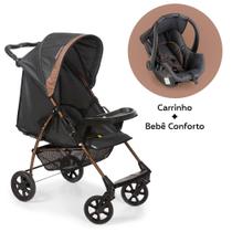 Carrinho de Bebê - Conforto - Romano Travel Coccon Slim - Preto e Cobre - Galzerano